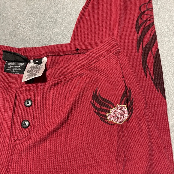 Harley-Davidson Burgundy Thermal Pants - Picture 2 of 4